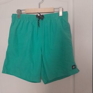 360 Surf Men's Teal Swim Shorts - Elastic Waist with Drawstring